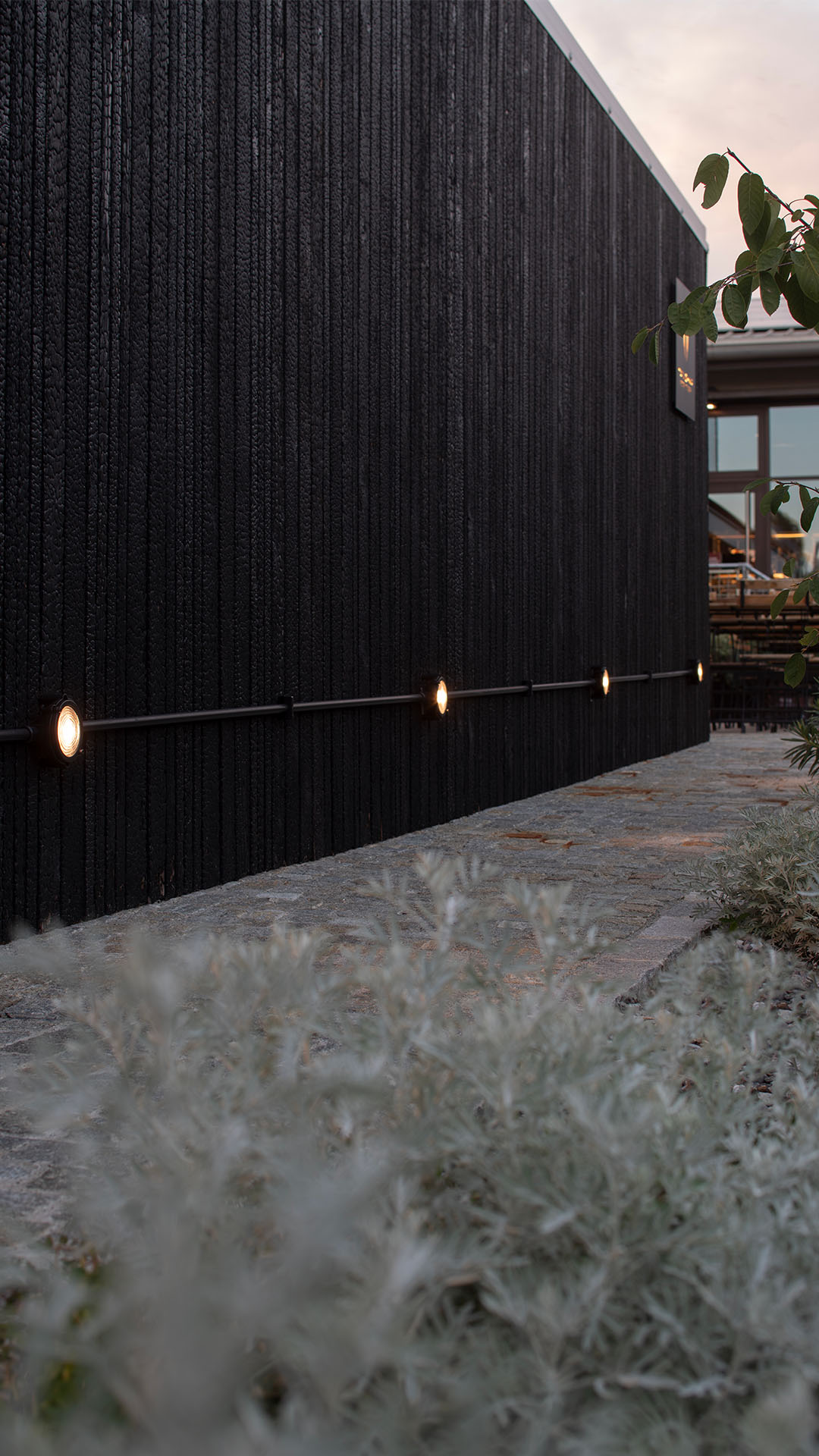 faretti da giardino esterno impianto a vista